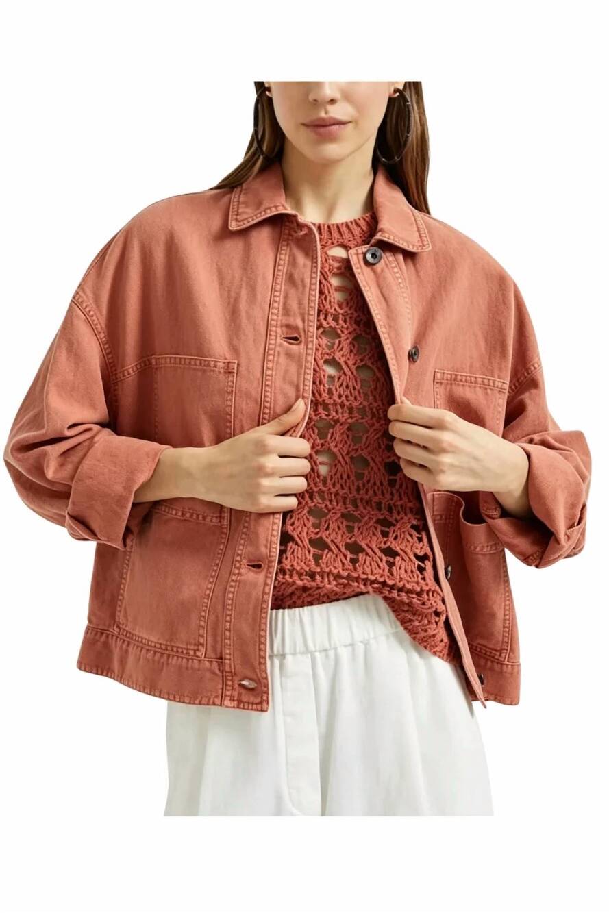 NEW BRUNELLO CUCINELLI cover outerwear jacket in mandarin